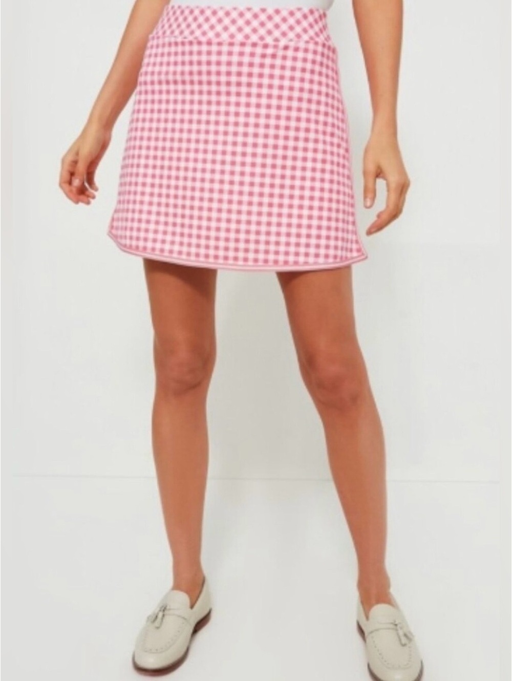 XS Tuckernuck Karrie Golf Skort in Pink Gingham